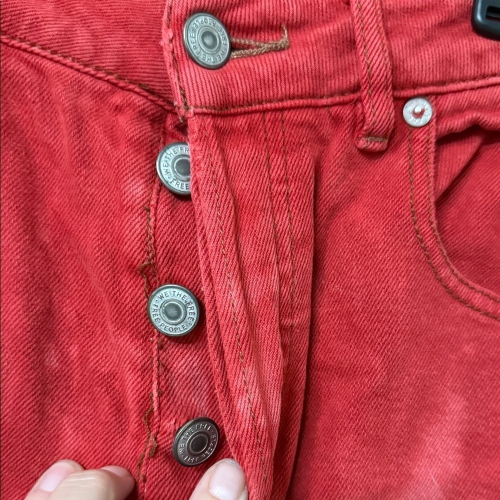 Free People Scarlet red jeans - Picture 2 of 4